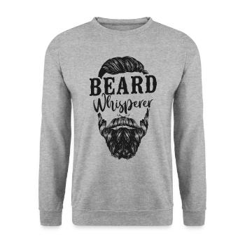 Beard Lover Bearded Man Beard - Unisex Sweatshirt - salt & pepper - Front - Alina (178cm) & Michal (187cm)