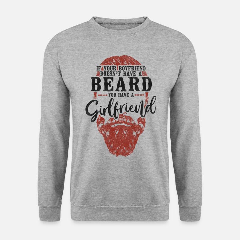 Beard Lover Bearded Man Ginger - Unisex Pullover - Weißgrau meliert