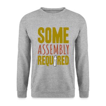 Some Assembly Required - Unisex Pullover - Weißgrau meliert - Vorne - Alina (178cm) & Michal (187cm)