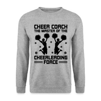 Cheerleading Coach Cheer Coach Cheerleader Cheer T - Sweat-shirt Unisexe - gris chiné - Devant - Alina (178cm) & Michal (187cm)