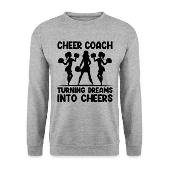 Cheerleading Coach Cheer Coach Cheerleader Cheer T - Unisex Sweatshirt - salt & pepper - Front - Alina (178cm) & Michal (187cm)
