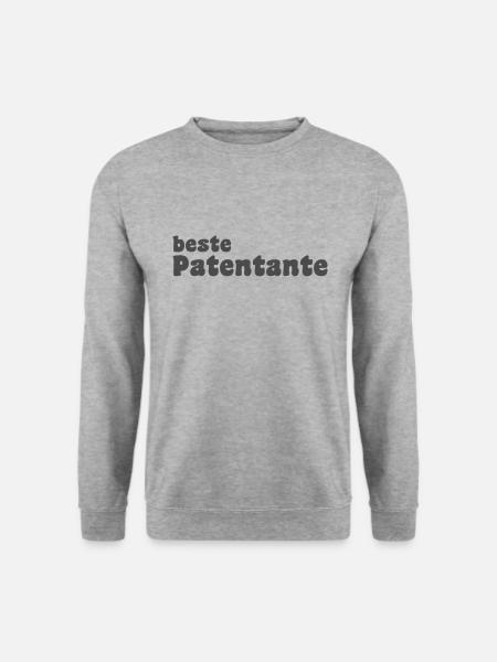 beste Patentante - Unisex Pullover - Weißgrau meliert