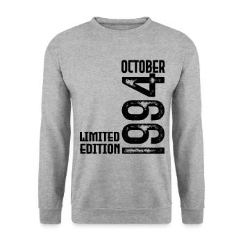 October 1994 Anniversary Gift. October 1994. - Unisex Sweatshirt - salt & pepper - Front - Alina (178cm) & Michal (187cm)