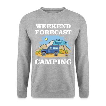 Prévisions de fin de semaine - Camping - Sweat-shirt Unisexe - gris chiné - Devant - Alina (178cm) & Michal (187cm)