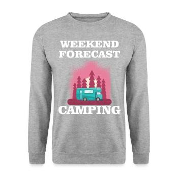 Prévisions de fin de semaine - Camping - Sweat-shirt Unisexe - gris chiné - Devant - Alina (178cm) & Michal (187cm)