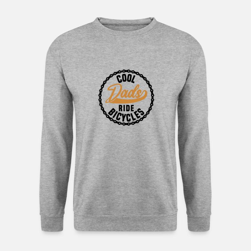 Cool dads ride bicycles - Unisex Pullover - Weißgrau meliert