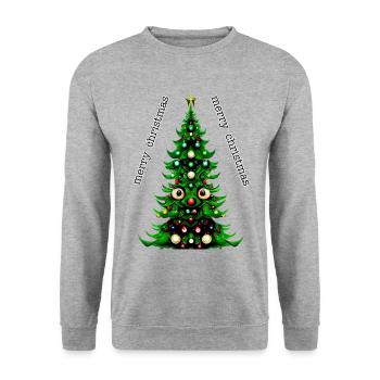 Joyeux Noël - Sweat-shirt Unisexe - gris chiné - Devant - Alina (178cm) & Michal (187cm)