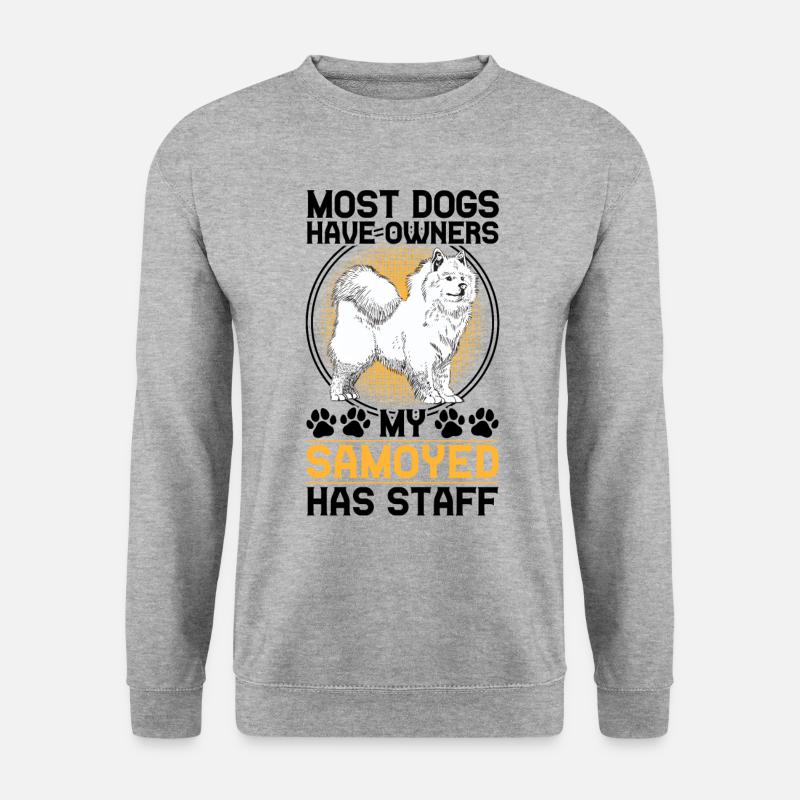 Samoyed has staff Samoyed Spitz - Unisex Sweatshirt - salt & pepper