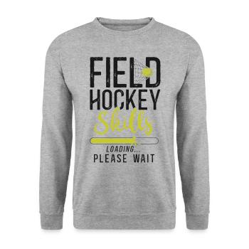 Field Hockey Field Hockey Skills - Unisex Pullover - Weißgrau meliert - Vorne - Alina (178cm) & Michal (187cm)