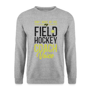 Entraîneur de hockey sur gazon, ne me faites pas - Sweat-shirt Unisexe - gris chiné - Devant - Alina (178cm) & Michal (187cm)