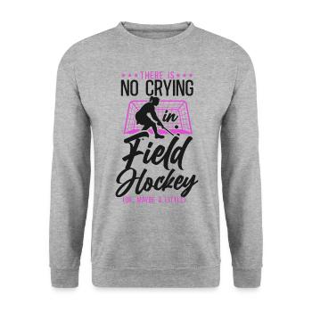 hockey sur gazon, il n’y a pas de pleurs - Sweat-shirt Unisexe - gris chiné - Devant - Alina (178cm) & Michal (187cm)