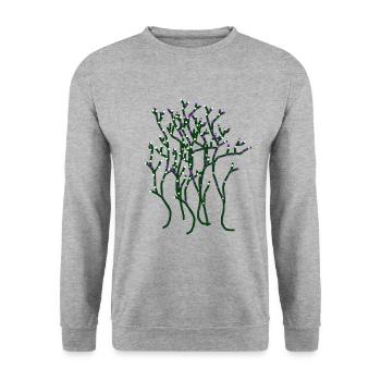 Natur Naturliebhaber Flora Garten Pflanzen Blüte - Unisex Pullover - Weißgrau meliert - Vorne - Alina (178cm) & Michal (187cm)