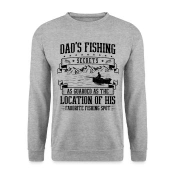 Pêche Papa Papa Pêcheur Childern Drôle Poisson Alors - Sweat-shirt Unisexe - gris chiné - Devant - Alina (178cm) & Michal (187cm)