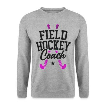 Entraîneur de hockey sur gazon Hockey sur gazon - Sweat-shirt Unisexe - gris chiné - Devant - Alina (178cm) & Michal (187cm)