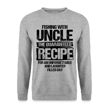 Pêche Oncle Pêcheur Oncles Drôle Poisson Parfait - Sweat-shirt Unisexe - gris chiné - Devant - Alina (178cm) & Michal (187cm)