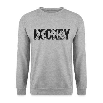 Field Hockey Hockey - Unisex Pullover - Weißgrau meliert - Vorne - Alina (178cm) & Michal (187cm)