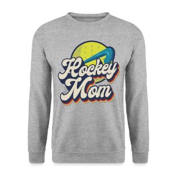 Field Hockey Mom Retro Hockey Mom - Unisex Sweatshirt - salt & pepper - Front - Alina (178cm) & Michal (187cm)