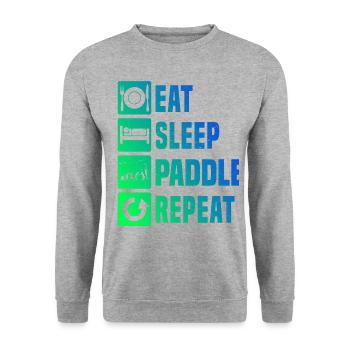 Paddle Racket Paddle Paddle Court Men - Unisex Sweatshirt - salt & pepper - Front - Alina (178cm) & Michal (187cm)
