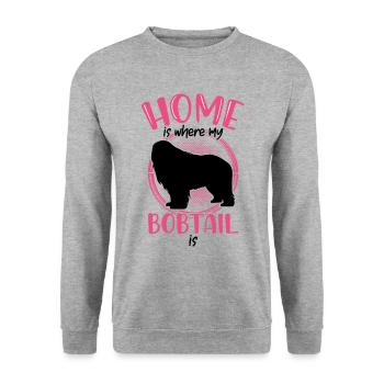 Bobtail abrite le vieux berger anglais - Sweat-shirt Unisexe - gris chiné - Devant - Alina (178cm) & Michal (187cm)