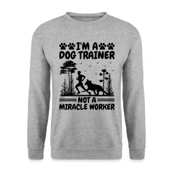 Dresseur de chiens Formation de chiens Chiens Soins pour animaux de compagnie Pr - Sweat-shirt Unisexe - gris chiné - Devant - Alina (178cm) & Michal (187cm)