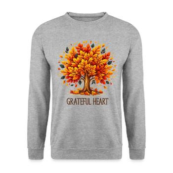 Grateful Heart - Thanksgiving Turkey Time Kids - Unisex Sweatshirt - salt & pepper - Front - Alina (178cm) & Michal (187cm)