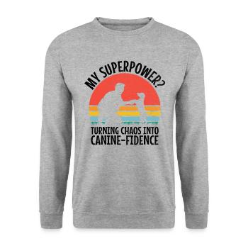 Dog Trainer Dog Training Training Dogs Pet Care Pr - Unisex Sweatshirt - salt & pepper - Front - Alina (178cm) & Michal (187cm)