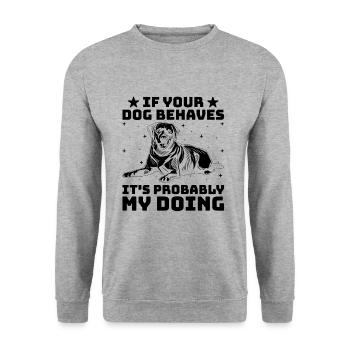 Dog Trainer Dog Training Training Dogs Pet Care Pr - Unisex Sweatshirt - salt & pepper - Front - Alina (178cm) & Michal (187cm)