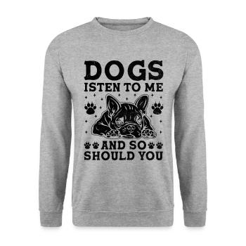 Dog Trainer Dog Training Training Dogs Pet Care Pr - Unisex Sweatshirt - salt & pepper - Front - Alina (178cm) & Michal (187cm)