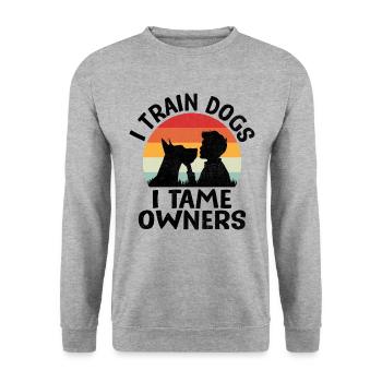 Dog Trainer Dog Training Training Dogs Pet Care Pr - Unisex Sweatshirt - salt & pepper - Front - Alina (178cm) & Michal (187cm)