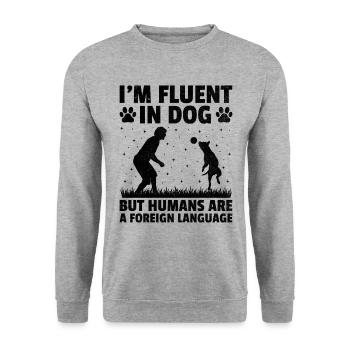 Dog Trainer Dog Training Training Dogs Pet Care Pr - Unisex Sweatshirt - salt & pepper - Front - Alina (178cm) & Michal (187cm)