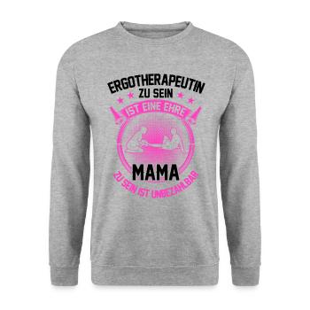 Ergotherapeutin zu sein ist eine Ehre - Unisex Pullover - Weißgrau meliert - Vorne - Alina (178cm) & Michal (187cm)