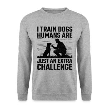 Dog Trainer Dog Training Training Dogs Pet Care Pr - Unisex Sweatshirt - salt & pepper - Front - Alina (178cm) & Michal (187cm)