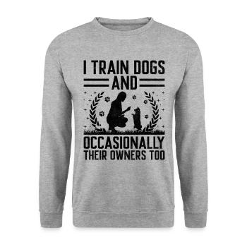 Dog Trainer Dog Training Training Dogs Pet Care Pr - Unisex Sweatshirt - salt & pepper - Front - Alina (178cm) & Michal (187cm)