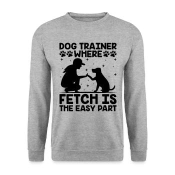 Dog Trainer Dog Training Training Dogs Pet Care Pr - Unisex Sweatshirt - salt & pepper - Front - Alina (178cm) & Michal (187cm)