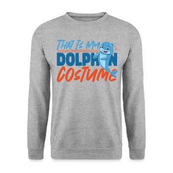 Dolphin Halloween That Is My - Unisex Pullover - Weißgrau meliert - Vorne - Alina (178cm) & Michal (187cm)