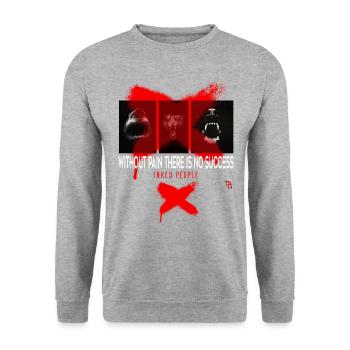 Tiger Shark Dog animal tattoo inked tattooed - Unisex Sweatshirt - salt & pepper - Front - Alina (178cm) & Michal (187cm)