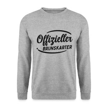 Schafkopf Offizieller Brunskarter Kartenspiel Bier - Unisex Pullover - Weißgrau meliert - Vorne - Alina (178cm) & Michal (187cm)
