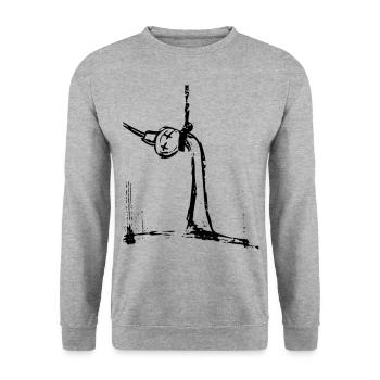 Hangman TV Tower - Unisex Sweatshirt - salt & pepper - Front - Alina (178cm) & Michal (187cm)