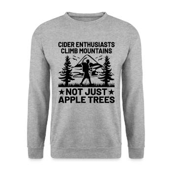Wandern Wanderer Natur Trekking Outdoor Bergsteigerin - Unisex Pullover - Weißgrau meliert - Vorne - Alina (178cm) & Michal (187cm)