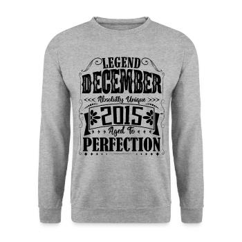 Décembre 2015. Cadeau d'Anniversaire decembre 2015 - Sweat-shirt Unisexe - gris chiné - Devant - Alina (178cm) & Michal (187cm)