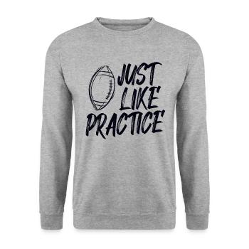 Tout comme la pratique du football américain - Sweat-shirt Unisexe - gris chiné - Devant - Alina (178cm) & Michal (187cm)