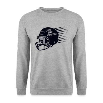Tout comme la pratique du football américain - Sweat-shirt Unisexe - gris chiné - Devant - Alina (178cm) & Michal (187cm)