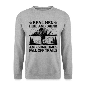 Randonnée Randonnée en plein air Alpinisme Trekking Natur - Sweat-shirt Unisexe - gris chiné - Devant - Alina (178cm) & Michal (187cm)