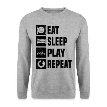 Jouer au tennis Jouer au tennis Joueurs de tennis pour hommes - Sweat-shirt Unisexe - gris chiné - Devant - Alina (178cm) & Michal (187cm)