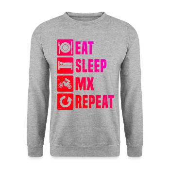 Freestyle Motocross Motocross Dirtbike Damen - Unisex Pullover - Weißgrau meliert - Vorne - Alina (178cm) & Michal (187cm)