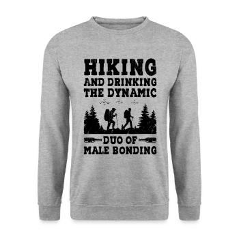 Randonnée Randonnée en plein air Alpinisme Trekking Natur - Sweat-shirt Unisexe - gris chiné - Devant - Alina (178cm) & Michal (187cm)