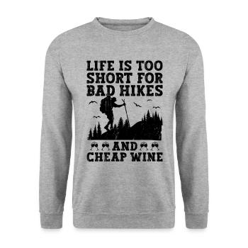 Randonnée Randonnée en plein air Alpinisme Trekking Natur - Sweat-shirt Unisexe - gris chiné - Devant - Alina (178cm) & Michal (187cm)