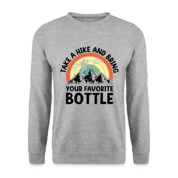 Randonnée Randonnée en plein air Alpinisme Trekking Natur - Sweat-shirt Unisexe - gris chiné - Devant - Alina (178cm) & Michal (187cm)