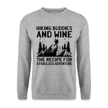 Randonnée Randonnée en plein air Alpinisme Trekking Natur - Sweat-shirt Unisexe - gris chiné - Devant - Alina (178cm) & Michal (187cm)