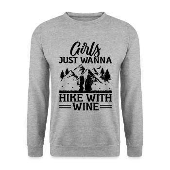 Randonnée Randonnée en plein air Alpinisme Trekking Natur - Sweat-shirt Unisexe - gris chiné - Devant - Alina (178cm) & Michal (187cm)
